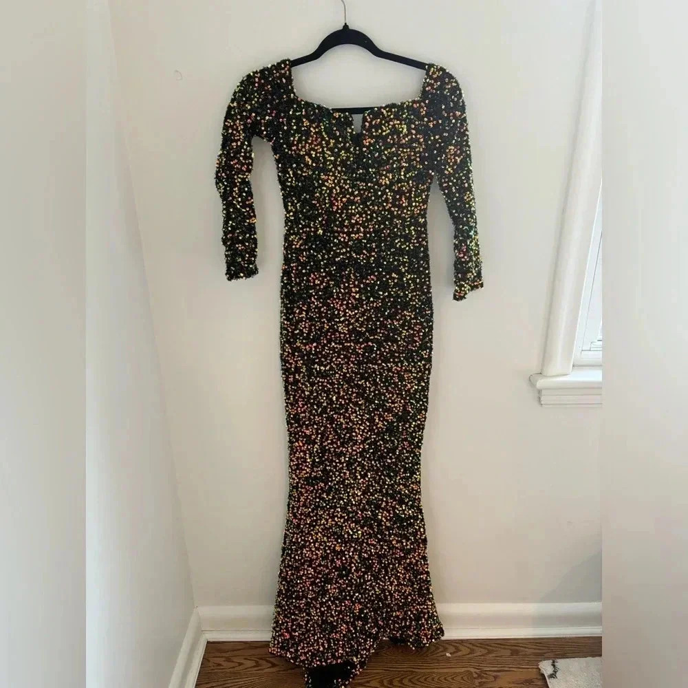 Beaded Colourful Sparkle Long Dress